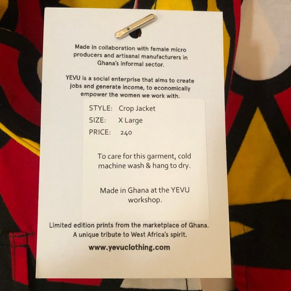 NWT Yevu Crop Jacket in Geo sz XL - Picture 6 of 8